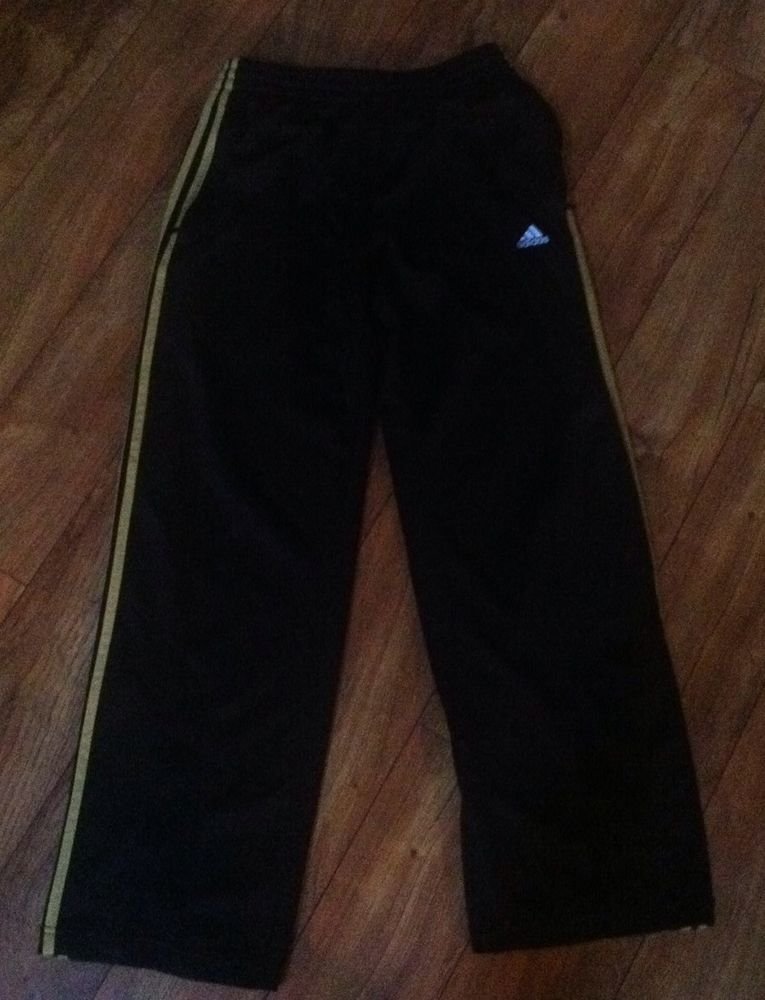 mens black pants with gold stripe