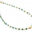 Ancient S.E. Asian gold and green necklace.