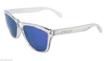 Oakley FROGSKINS Polished Clear Violet Iridium 9013 24-305 NEW & 100% ORIGINAL