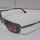 Ray-Ban Sunglasses Gunmetal 3498 004/71 Frame Green Men NEW & 100% Original