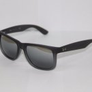 Ray-Ban Sunglasses Justin 4165 852/88 55 Gray Silver Gradient Mirrored BRAND NEW