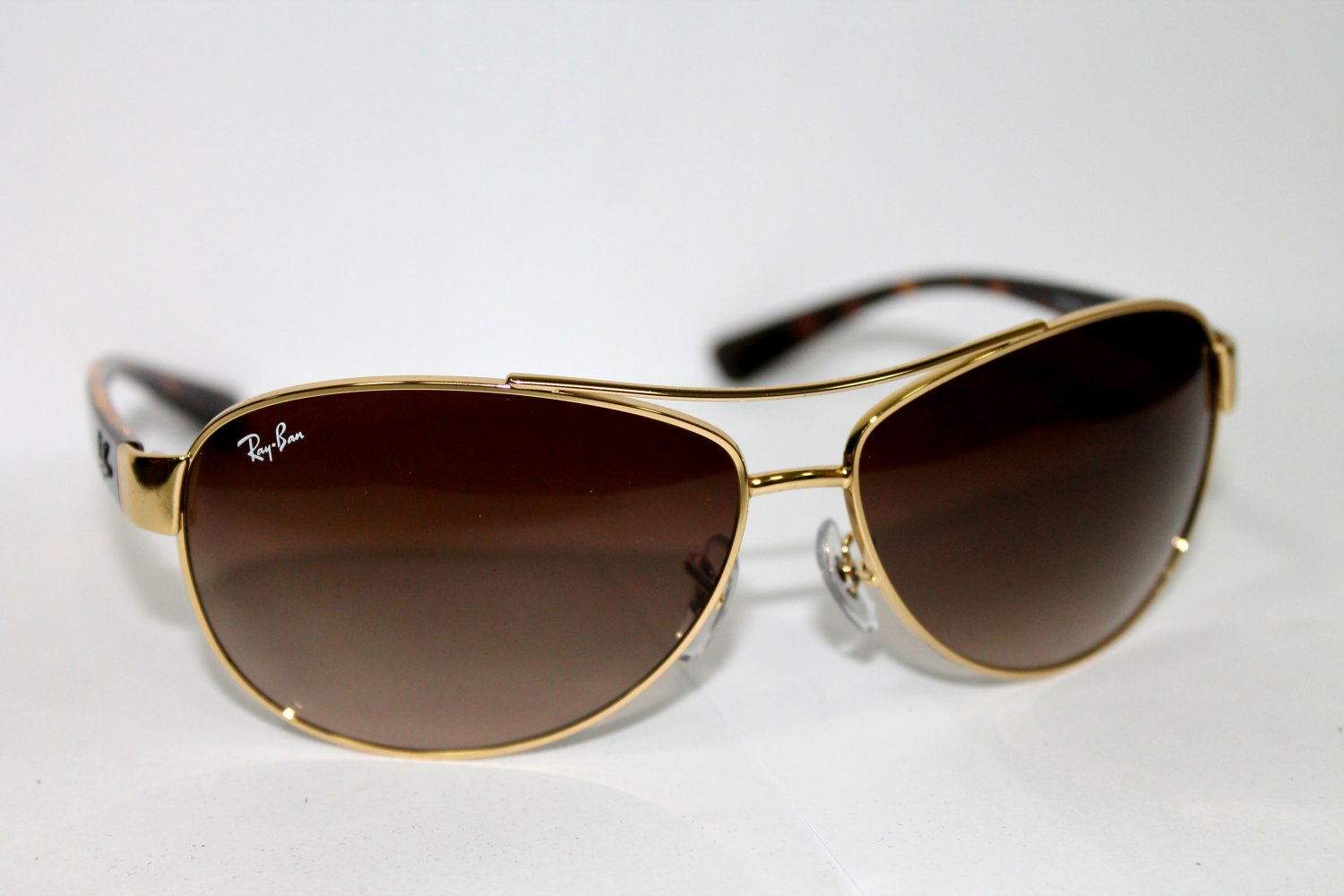 Ray Ban Mens Gradient Aviator Rb 3386 00113 63mm Gold Aviator Sunglasses 