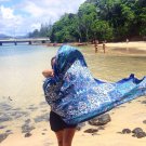 Handmade blue star mandala hippie tapestry wall hanging beach sheet dorm
