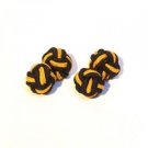 Silk Knot Cufflinks - A Classic Look in Black and Gold Colours