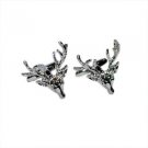 Mens Jewellery Cufflinks - Stags Head with Full Antlers Cufflinks