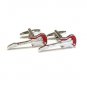 Red Electric Guitar Design Cufflinks Set Presented in a Case