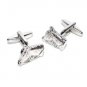 Horses Head with Crystal Cufflinks - Silver Colour Cufflinks