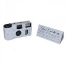 White Silver Butterflies Single Use Disposable Camera Free Matching Tablecard