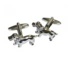 Dachshund Dog with Crystal Collar Cufflinks Dachsie Doxie Cufflinks