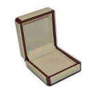 Cream Leatherette Deluxe Cufflinks Box