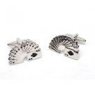 Silver Coloured Pack of Cards Cufflinks