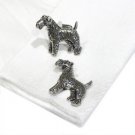 Fox Terrier Dog Cufflinks - English Made Pewter Cufflinks