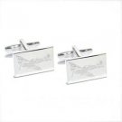 Gents Cufflinks Engaved Spitfire Design Rectangular Cufflinks