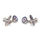 Gents Cufflinks Double Ended Chain Style Spitfire & Roundel Cufflinks