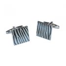 Square Cufflinks with Zebra Design Pattern