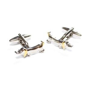 Two Tone Silver Gold Colour Dachshund Dog Cufflinks - Dachsie Cufflinks