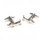 Two Tone Silver Gold Colour Dachshund Dog Cufflinks - Dachsie Cufflinks