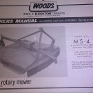GENUINE WOODS ROTARY MOWER MODEL M5-4 OWNER'S / PARTS MANUAL F-5652