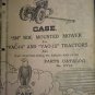 VINTAGE CASE SM SIDE MOUNTED MOWER PARTS CATALOG NO C716