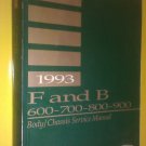 GENUINE FORD F AND B 600 700 800 900 1993 SERVICE MANUAL FPS-12109-93-1