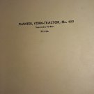 GENUINE VINTAGE JOHN DEERE CORN-TRACTOR PLANTERS #450 4 ROW PARTS CATALOG PC-126