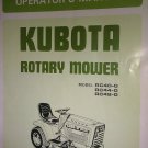 GENUINE KUBOTA ROTARY MOWER RC-40G RC44-G RC48-G OPERATOR'S MANUAL 70712-7111-9