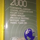 GENUINE 2000 FORD MERCURY LINCOLN PASSENGER CAR SPECIFICATION BOOK FCS-12139-00