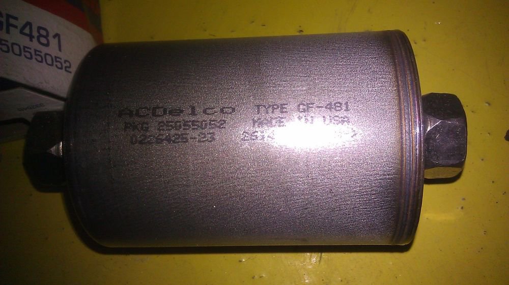 GENUINE GM / AC DELCO OEM FUEL FILTER GF481 / GF481 / 25055052