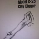 GENUINE QUINCY MODEL C-25 CLAY DIGGER PARTS LIST