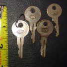LOT OF 4 VINTAGE ILCO LOCK KEYS
