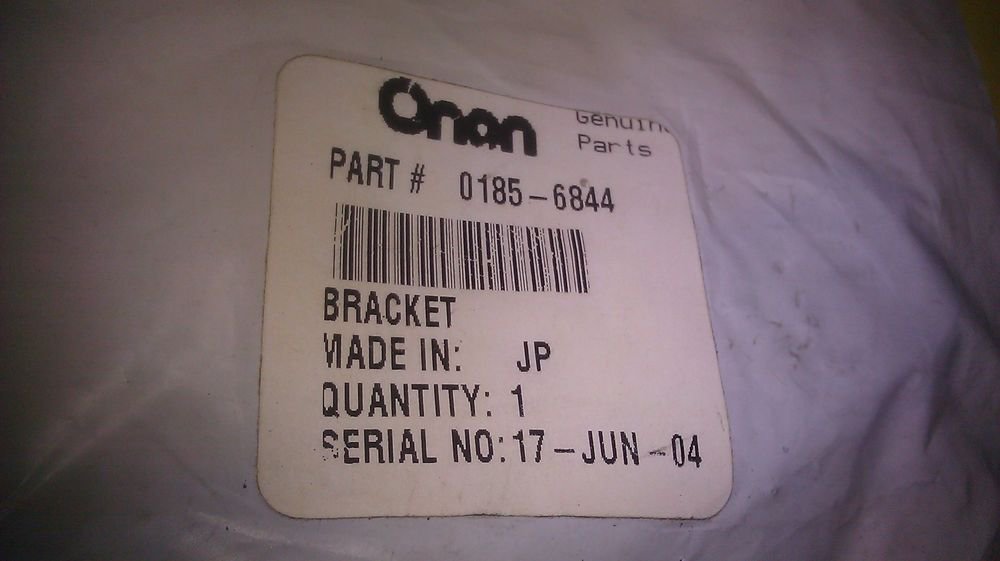 GENUINE ONAN BRACKET 0185-6844 / 01856844 / 185-6844