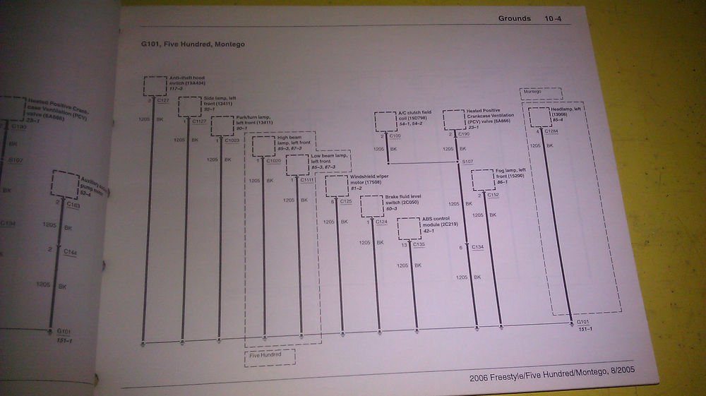 FORD FREESTYLE / FIVE HUNDRED / MONTEGO 2006 WIRING DIAGRAMS FCS-13950-06