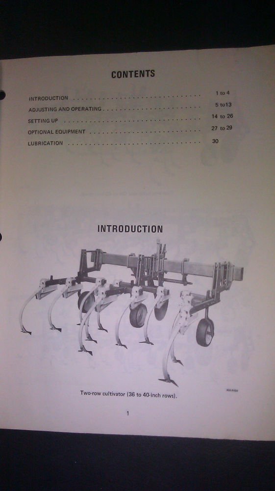 INTERNATIONAL HARVESTER 153 SERIES VIBRASHANK CULTIVATORS SET UP INST