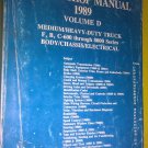 FORD 1989 TRUCK SHOP MANUAL BODY CHASSIS ELEC VOL D - FPS-12109-89 / FPS1210989