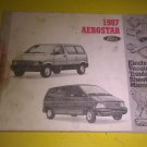 GENUINE FORD AEROSTAR 1987 ELECTRICAL VACUUM TROUBLESHOOTING MANUAL FPS-12113-87
