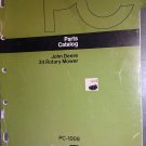 GENUINE JOHN DEERE 34 ROTARY MOWER PARTS CATALOG PC-1008