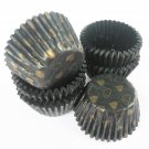 20rolls of 1000pcs 6cm Gold Heart Printed on Black Paper Cupcake Liners