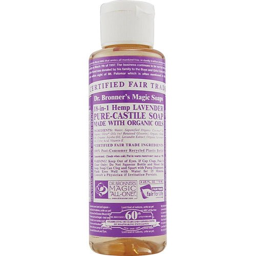 Dr.Bronners pure castile liquid Magic soap, Lavender, 4 oz