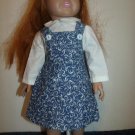 Blue Paisley Bibbed Skirt and Blouse