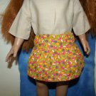 Orange Floral Skirt