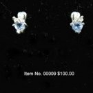 Item No. 00009 Tanzanite/Diamond Earringss in 14KWhite Gold Setting