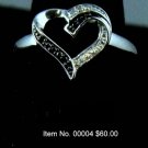 Item No. 00004 Diamond Ring: in Sterling Setting