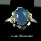 Item No. 00094 Chalcedony Ring: in 14K White Gold Setting