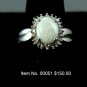 Item No. 00051 Opal Ring: in 14K White Gold Setting