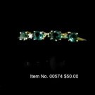 Item No. 00574 Diamond/Peridot ring set in 10K gold