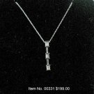 Item No. 00331 Diamond Necklace in 10K White Gold Setting
