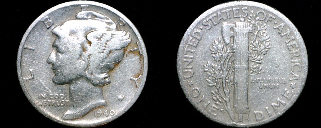 1940-P Mercury Dime Silver