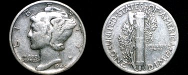 1945-P Mercury Dime Silver