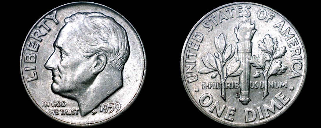 1959-D Roosevelt Dime Silver