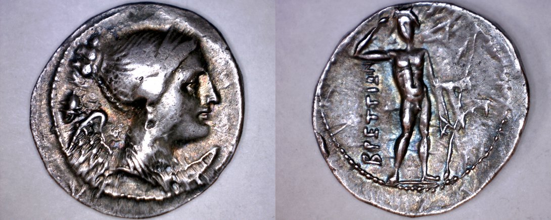 215-203BC Bruttium The Brettian League AR Drachm Coin - Ancient Greece - Italy